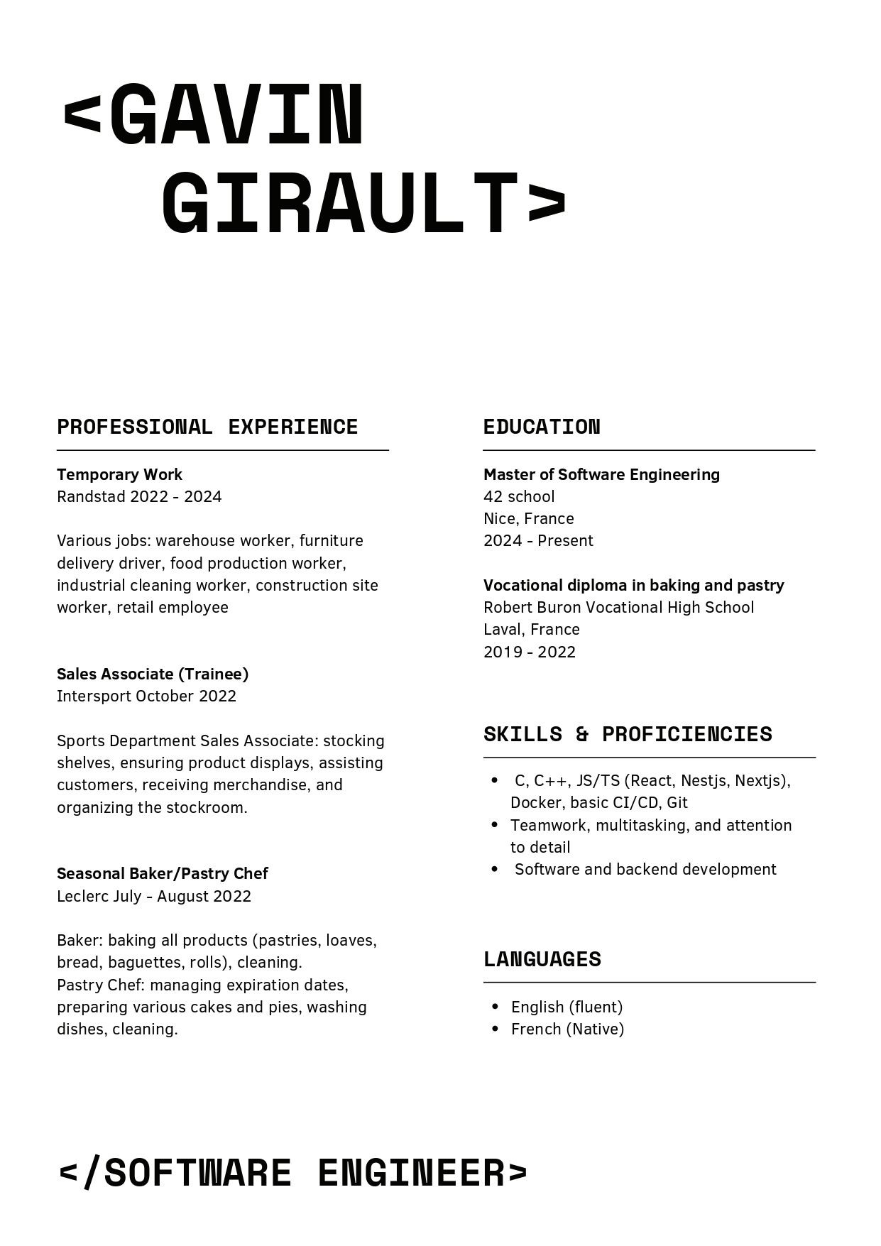 Resume preview